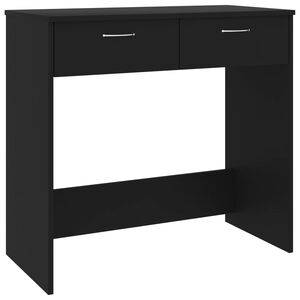 vidaXL Ra&scaron;omasis stalas, juodos spalvos, 80x40x75cm, apdirbta mediena