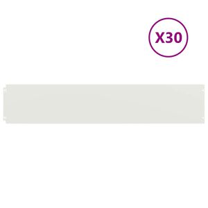 vidaXL vejos apvadai 30 vnt balti 20x103 cm &scaron;altai valcuotas plienas