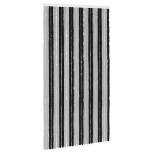 vidaXL Vabzdžių Užuolaida i&scaron; Chenille Pilka ir juoda 118 x 220 cm