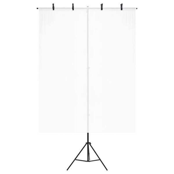 vidaXL Stovas fonui, juodos spalvos, 151x60x(70–200)cm, T formos