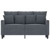 vidaXL Dvivietė sofa, tamsiai pilkos spalvos, 120cm, aksomas