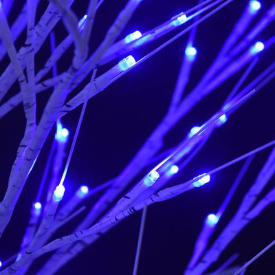 vidaXL Kalėdinis medis, 1,2m, su 120 mėlynų LED lempučių