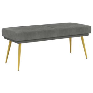 vidaXL Dviejų sluoksnių suolas Tamsiai pilka 120 x 45 x 46 cm Aksomas