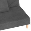 vidaXL Dvivietė sofa-lova su dvejomis pagalvėmis, pilka, audinys