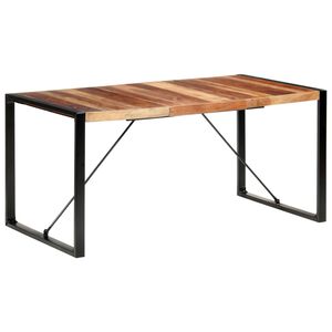 vidaXL Valgomojo stalas, 160x80x75cm, medienos masyvas