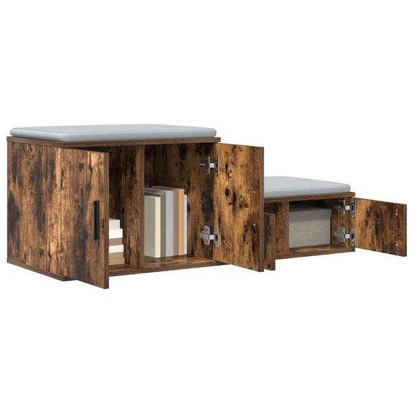 vidaXL Oppbevaringsskap 2 pcs Rūkyta ąžuolas 118 x 41 x 40 cm