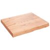 vidaXL Stalvir&scaron;is, &scaron;viesiai rudas, 60x50x(2-6) cm, medienos masyvas