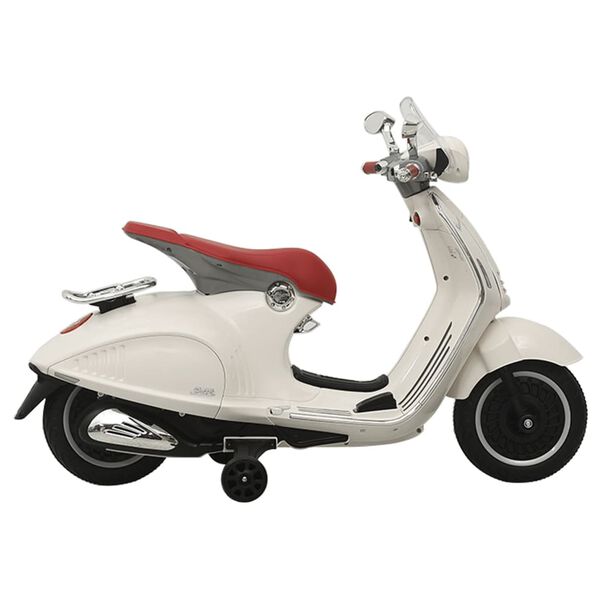 vidaXL Vaikiškas elektrinis motoroleris Vespa GTS300, baltos spalvos