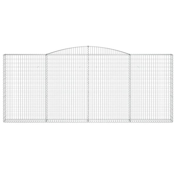 vidaXL Išlenktas gabiono krepšys, 400x30x160/180cm, geležis