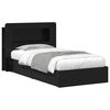 vidaXL Lovos rėmas su saugojimu Juoda 75 x 190 cm Apdirbta mediena