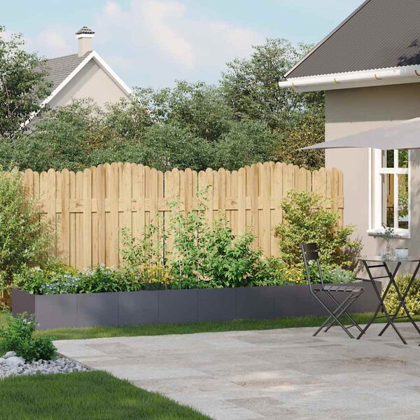 vidaXL Lovelis, antracito spalvos, 360x80x40cm, plienas