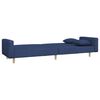 vidaXL Dvivietė sofa-lova su dvejomis pagalvėmis, mėlyna, audinys