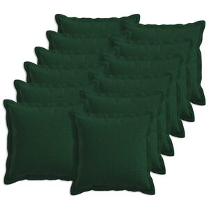 vidaXL Pagalvėlės užvalkalas 12 vnt. HOUTEN Tamsiai žalia 40 x 40 cm