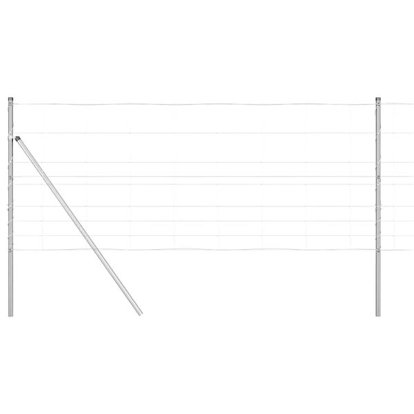 vidaXL Tvorelės stulpas Cinkuotas 50 x 1 m Plienas