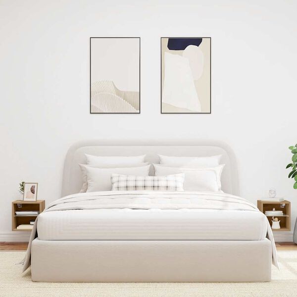 vidaXL Sieninės TV spintelės su LED, 2vnt., artisano, 30x28,5x30cm