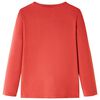 Vaikiški marškinėliai ilgomis rankovėmis, deginti raudoni, 116 dydžio