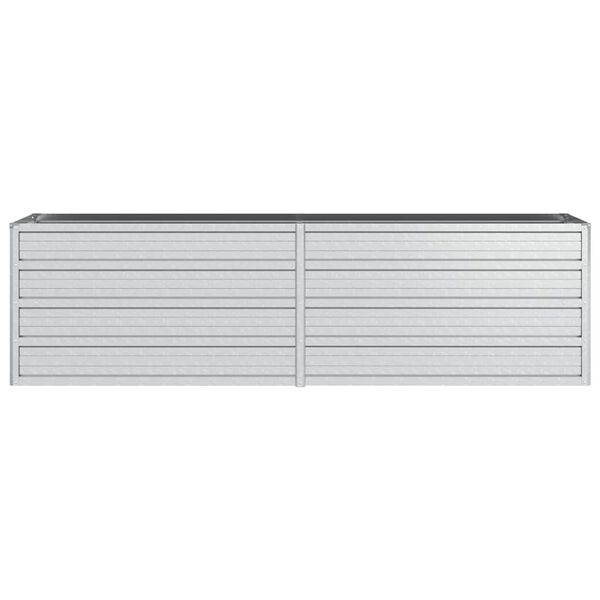 vidaXL Aukštas sodo lovelis, sidabrinis, 160x40x45cm, plienas