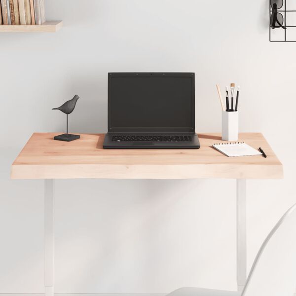 vidaXL Stalvir&scaron;is, 80x60x(2-4) cm, medienos masyvas, su gyvu kra&scaron;tu