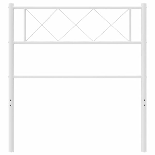 vidaXL Metalinis pakaitinis galvūgalis, baltos spalvos, 90cm