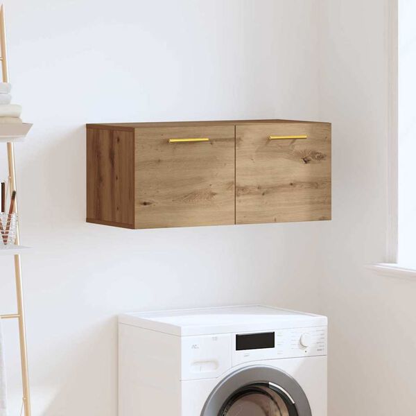 vidaXL Sieninė spintelė artisano ąžuolo 80 x 36.5 x 35 cm