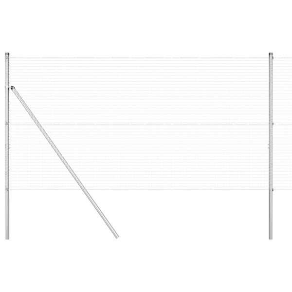 vidaXL Tvorelės stulpas Sidabro 50 x 1 m (25 x 25 mm tinklo) Plienas