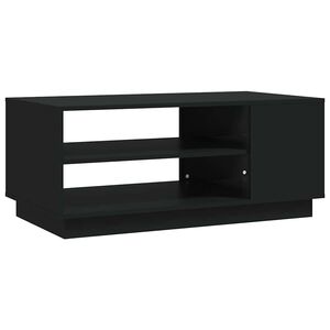 vidaXL Kavos staliukas, juodos spalvos, 102x55x43cm, MDP