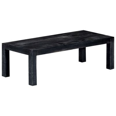 vidaXL Kavos staliukas, juodas, 110x50x35cm, mango medienos masyvas