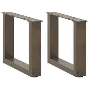 vidaXL Kavos staliuko kojelės, U formos, 2 vnt., natūralus plienas, 30x(30-31) cm, plienas