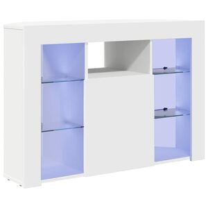 vidaXL Kampinė LED televizoriaus spinta Balta 100x40x68cm