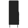vidaXL &Scaron;oninė spintelė, juodos spalvos, 34,5x34x90cm, apdirbta mediena