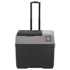 vidaXL Šaltdėžė su ratukais ir adapteriu, juoda ir pilka, 40l, PP