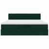 vidaXL Osmanų lova su čiužiniu Tamsiai žalias 180x200cm Velvet