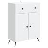 vidaXL Kabalas su stalčių Balta 66 x 34,5 x 90 cm Apdirbta mediena