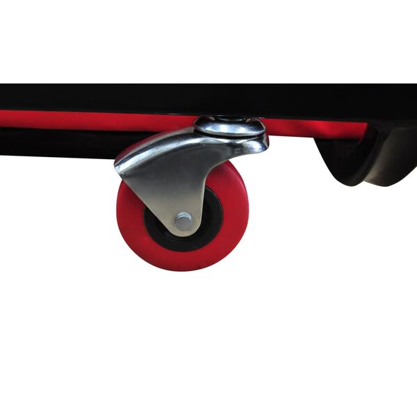 vidaXL Automobilio taisymo gultas su 6 ratukais, reguliuojamas