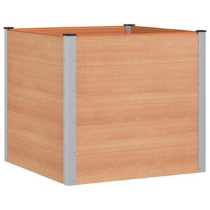 vidaXL Paauk&scaron;tinta sodo lova Ruda 100 x 100 x 91 cm aliuminis