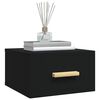vidaXL Sieninės naktinės spintelės, 2vnt., juodos, 35x35x20cm