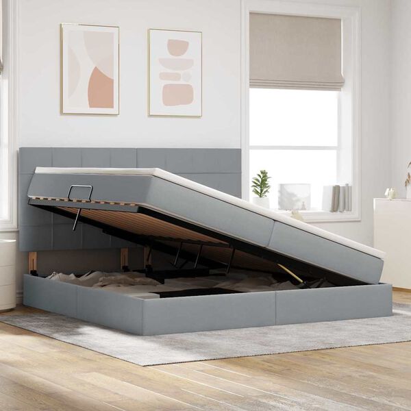 vidaXL Lova su daiktų laikymo vieta ir čiužiniu 200 x 200 cm