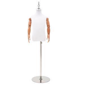 vidaXL Reguliuojamas 120-150 cm manekenas su baze Uniseksas PP Balta