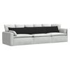 vidaXL Sofa Pagalvės 2 pcs Juoda 200 x 40 cm audinys
