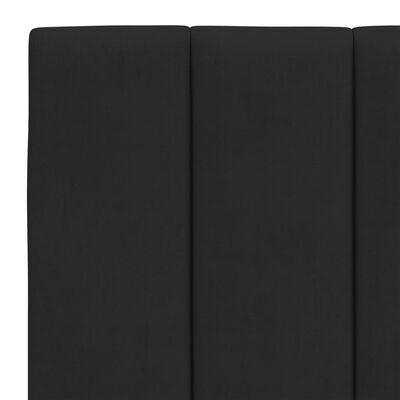 vidaXL Lovos rėmas su galvūgaliu, juodos spalvos, 120x200cm, aksomas