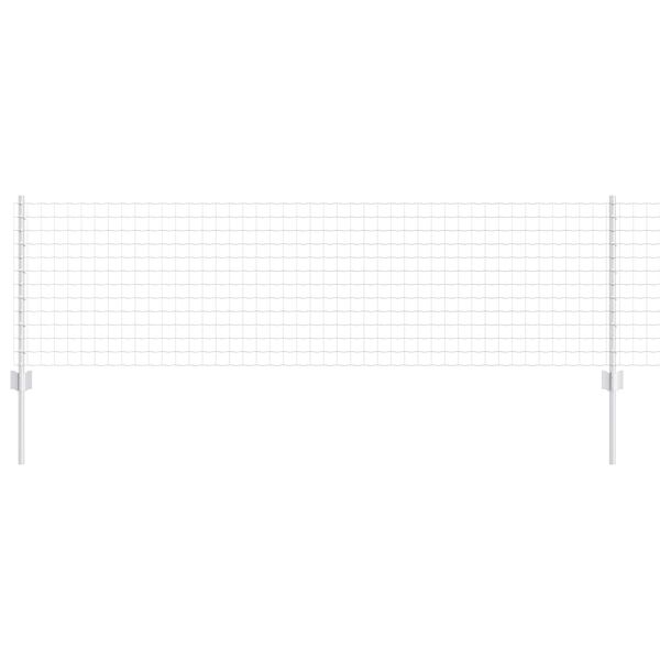 vidaXL Tvora su stulpais Sidabro 0,6 x 10 m Plienas