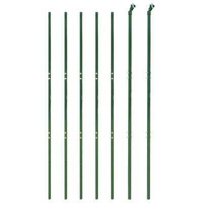 vidaXL Vielinė tinklinė tvora, žalia, 1,4x10m, galvanizuotas plienas