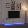vidaXL TV spintelė su LED lemputėmis, baltos spalvos, 193,5x41x50 cm