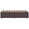 vidaXL Lovos rėmas be čiužinio, tamsiai rudas, 90x190cm, audinys