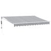 vidaXL I&scaron;traukiama markizė, antracito ir baltos spalvos, 3,5x2,5 m, audinys ir aliuminis