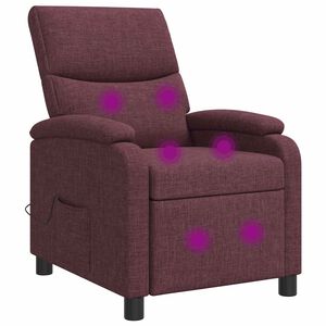 vidaXL Masažinis atlo&scaron;iamasis krėslas Violetinė Audinys