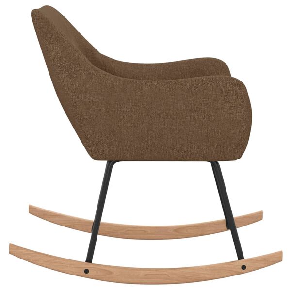 vidaXL Supama kėdė, rudos spalvos, audinys