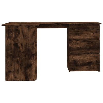 vidaXL Kampinis rašomasis stalas, ąžuolo, 145x100x76cm, mediena