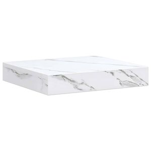 vidaXL Sieninė lentyna Sieninis Balti marmuro 23 x 23,5 x 3,8 cm
