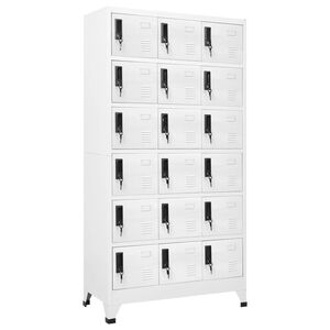 vidaXL Persirengimo spintelė, baltos spalvos, 90x40x180cm, plienas